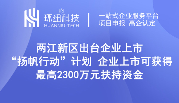 兩江新區(qū)出臺企業(yè)上市“揚帆行動”計劃