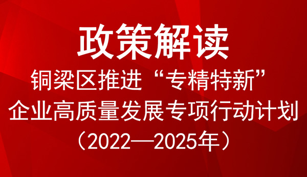 銅梁區(qū)專精特新企業(yè)高質(zhì)量發(fā)展專項(xiàng)行動(dòng)計(jì)劃