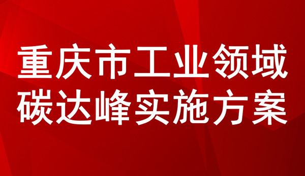關(guān)于印發(fā)重慶市工業(yè)領(lǐng)域碳達峰實施方案的通知