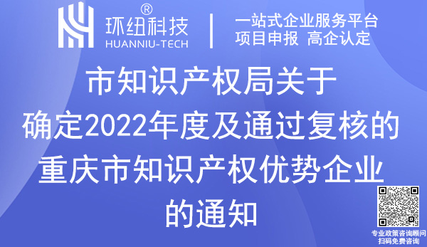 重慶市知識產(chǎn)權(quán)優(yōu)勢企業(yè)認定及復(fù)核名單